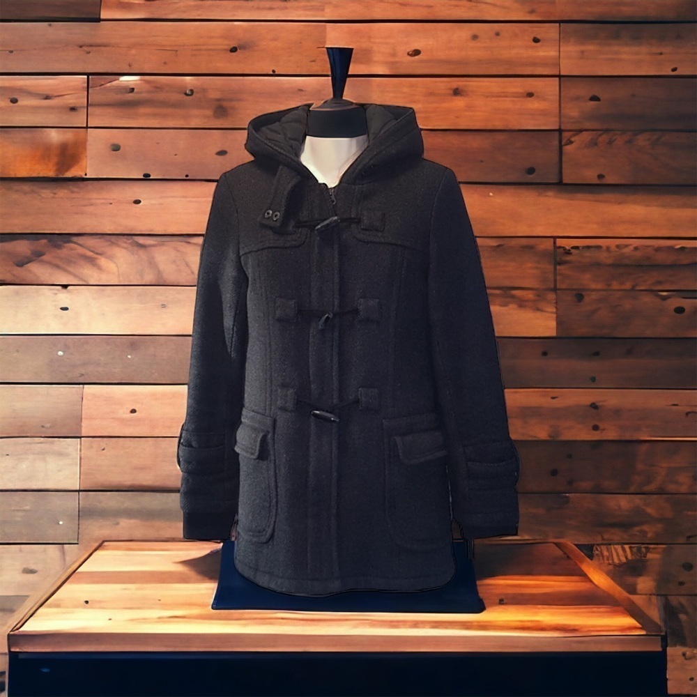 Joe Fresh Toggle Peacoat -NWOT- Grey -Gloverall SzXs 🍁🍂​​​​​ - Picture 13 of 16